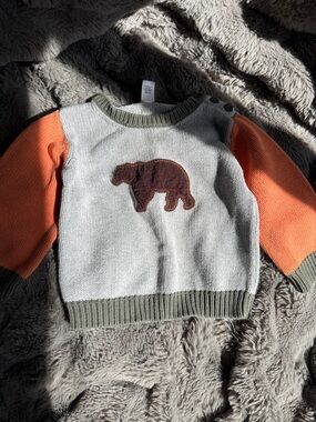 Vintage baby Gap bear appliqué sweater